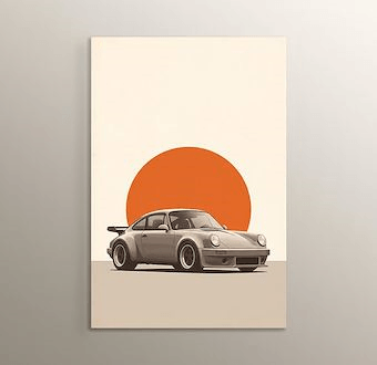 Widebody 911 - Klasik Yarış Otomobili - Nostaljik Otomobil Serisi Mdf Tablosu
