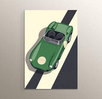 Zümrüt Roadster - Grafik Çizimli Yarış Serisi Mdf Tablosu