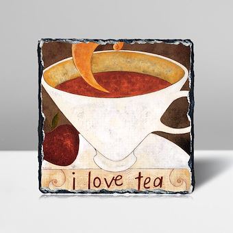 I Love Tea Taş Tablosu