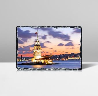 İstanbul - Kız Kulesi Gün Batmadan Taş Tablosu
