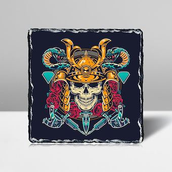 Kuru Kafa Dövme Deseni Taş Tablosu