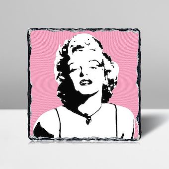 Marilyn Monroe - Pink Circle - Pambe Daireler Taş Tablosu