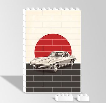Amerikan Coupe - Klasik Spor Otomobil - Nostaljik Otomobil Serisi Yapboz Resim