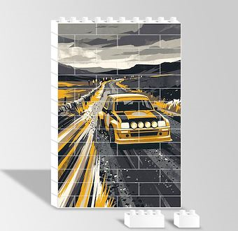 Fırtınaya Karşı - Ralli Otomobili - Sinematik Ralli Serisi Yapboz Resim