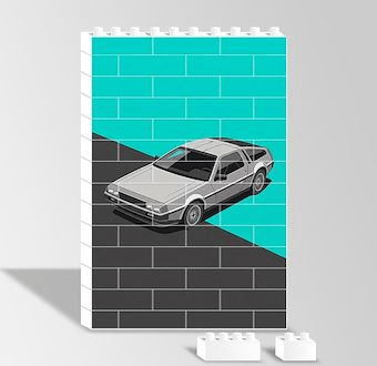 Geleceğe Dönüş - DeLorean Otomobil - Renkli Otomobil Serisi Yapboz Resim