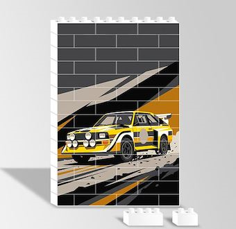 Hareketli Parkur Ralli Otomobili - Sinematik Ralli Serisi Yapboz Resim