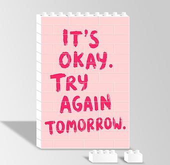 It's Okay Try Again Tomorrow Motivasyon Yapboz Resim