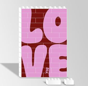 Love Modern Tipografi Dekor Yapboz Resim