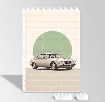 Nostaljik Açık Yol Aracı - Nostaljik Otomobil Serisi Yapboz Resim