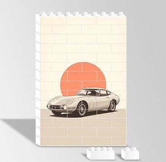 Nostaljik Seyahat Aracı - Nostaljik Otomobil Serisi Yapboz Resim
