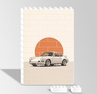 Retro 911 - Klasik Spor Otomobil - Nostaljik Otomobil Serisi Yapboz Resim