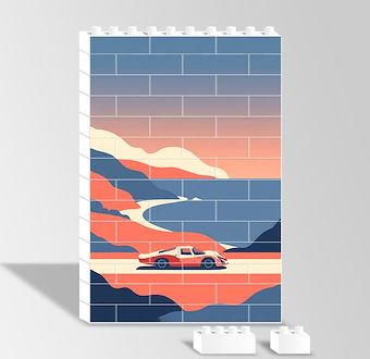 Sahil Klasiği - Minimal Yarış Serisi Yapboz Resim
