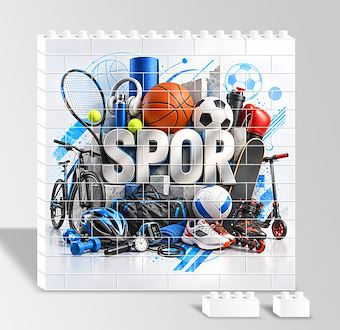 Sporun Enerjisi ve Renkli Dünyası Yapboz Resim