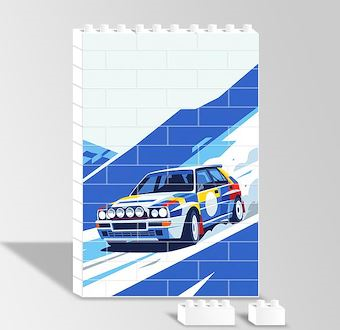 Toprak Pist Ralli Otomobili - Sinematik Ralli Serisi Yapboz Resim