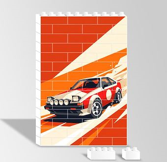 Turuncu Ralli Ruhu - Ralli Otomobili - Sinematik Ralli Serisi Yapboz Resim