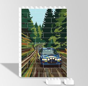 Yüksek Hız Ralli Otomobili - Sinematik Ralli Serisi Yapboz Resim