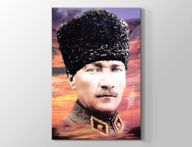 Atatürk - Taş kırılır, tunç erir ama Türklük ebedidir Kanvas tablosu