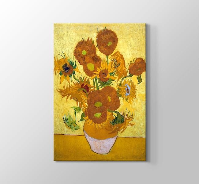  Vincent van Gogh Onbeş Ayçiçekli Vazo - Vase with Fifteen Sunflowers