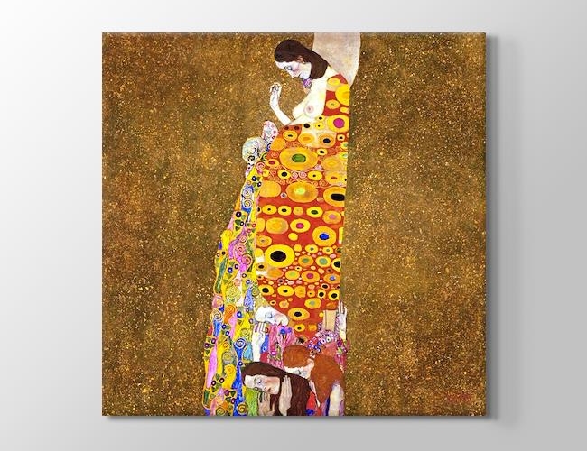 Hope - Umut Gustav Klimt Kanvas tablosu