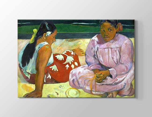 Tahitian Women on the Beach Paul Gauguin Kanvas tablosu