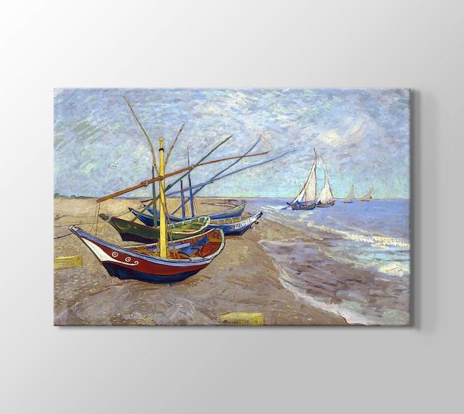  Vincent van Gogh Fishing Boats on the Beach at Saintes Maries 