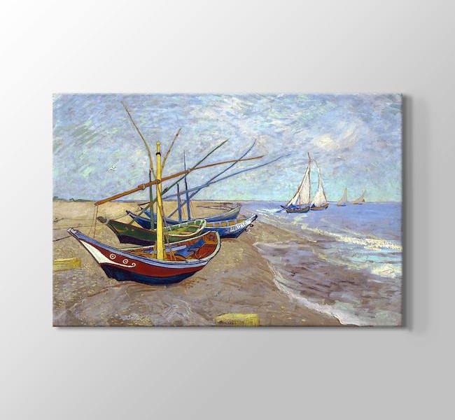  Vincent van Gogh Fishing Boats on the Beach at Saintes Maries 