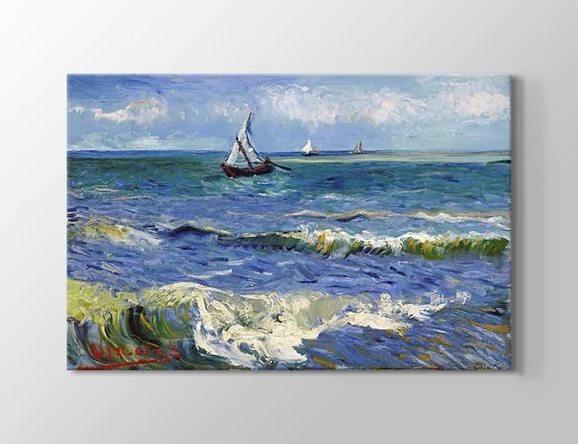 Seascape near Les Saintes-Maries-de-la-Mer Vincent van Gogh Kanvas tablosu