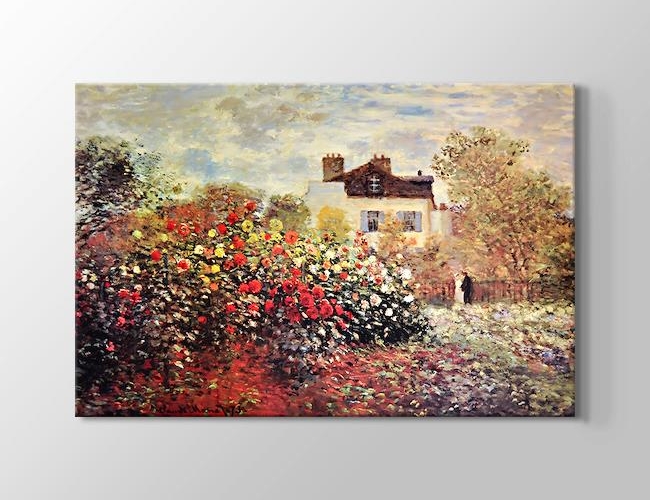 Garden in Argenteuil Claude Monet Kanvas tablosu