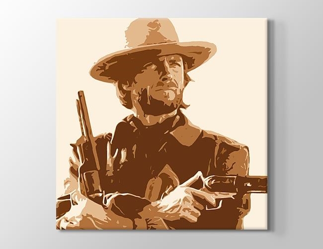 Clint Eastwood - Clipart Kanvas tablosu