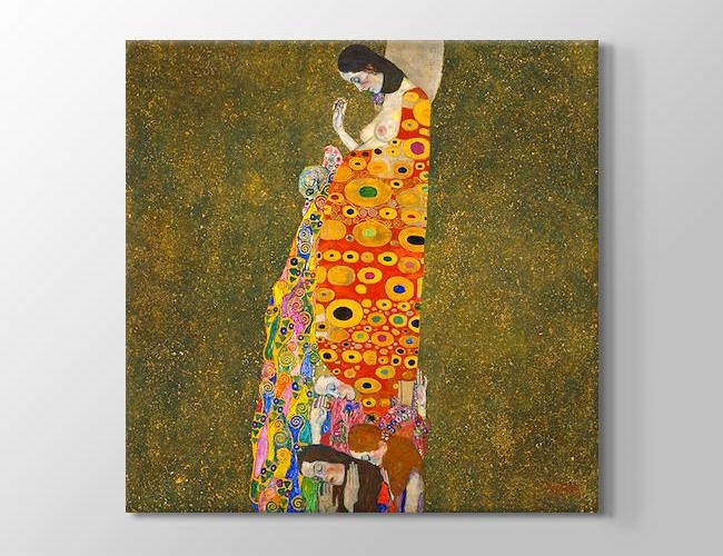 Hope II Umut Gustav Klimt Kanvas tablosu