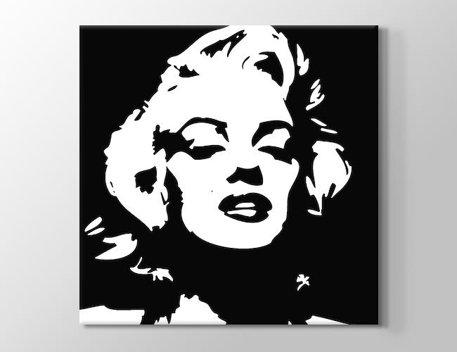 Marilyn Monroe Black White Kanvas tablosu
