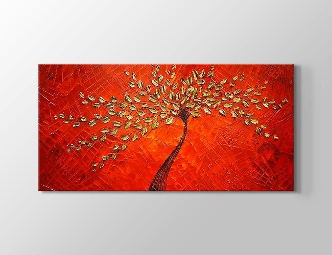 Kırmızı Ağaç Kanvas tablosu