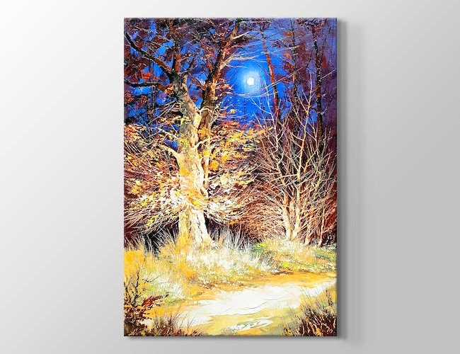 Forest and Moon Kanvas tablosu