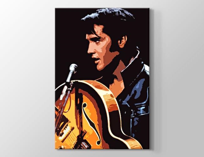 Elvis - Guitar Kanvas tablosu