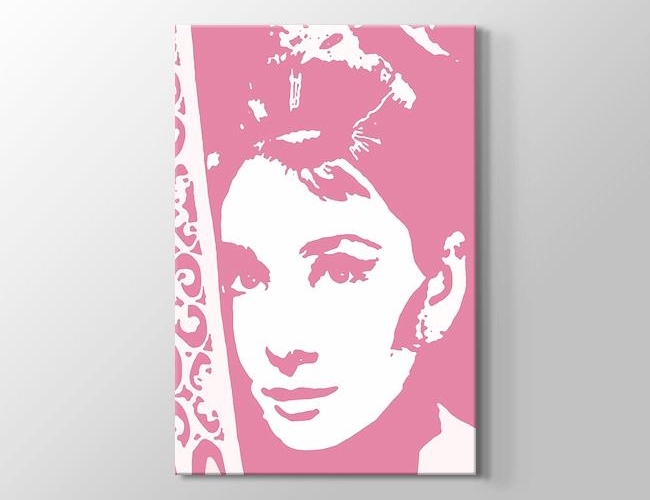 Audrey Hepburn Pink Kanvas tablosu