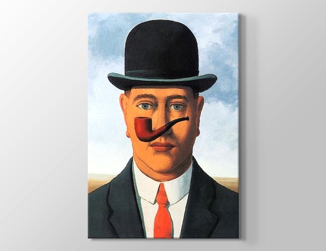 Pipe - Pipo ve Adam Rene Magritte Kanvas tablosu