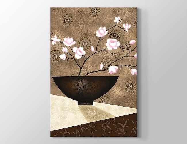 Cherry Blossom in Bowl Kanvas tablosu