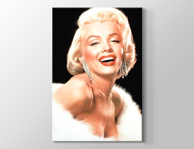 Marilyn Monroe - Siyah Arkaplan Kanvas tablosu
