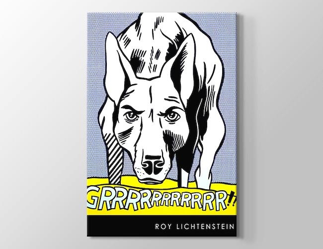 Grrr - Dog - Köpek Havlaması Roy Lichtenstein Kanvas tablosu