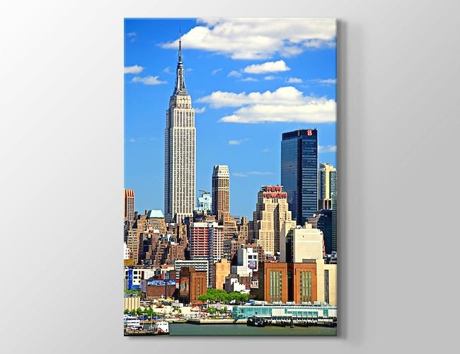 New York - Empire States Building ve Mavi Gök Yüzü Kanvas tablosu