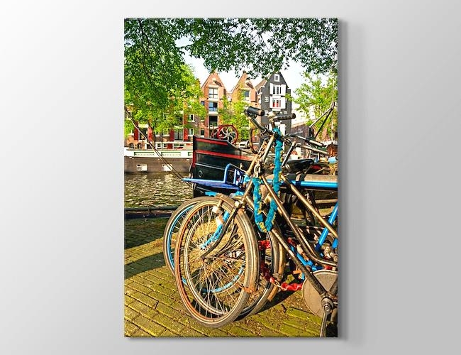 Amsterdam - Bikes Kanvas tablosu
