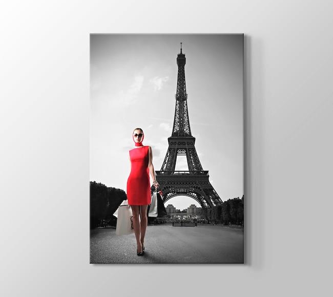  Paris - Red Dressed Woman