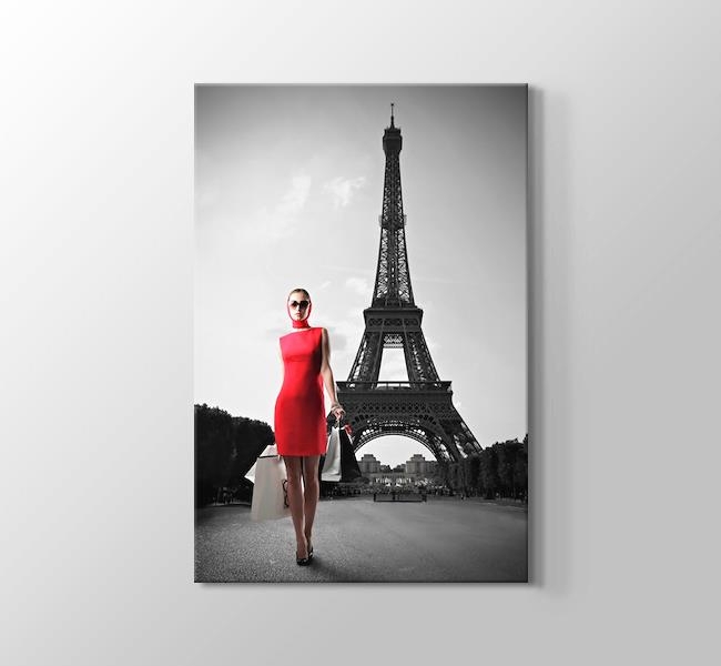  Paris - Red Dressed Woman
