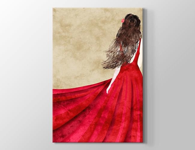 Red Dress Kanvas tablosu