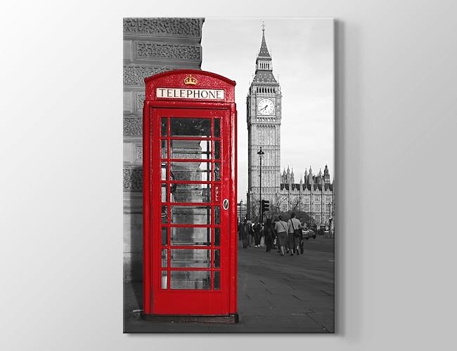 London - Phone Booth Kanvas tablosu