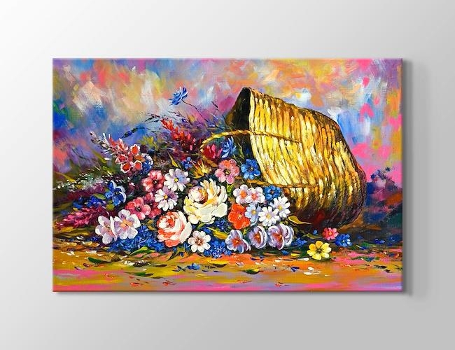 Flowers in the Basket Kanvas tablosu