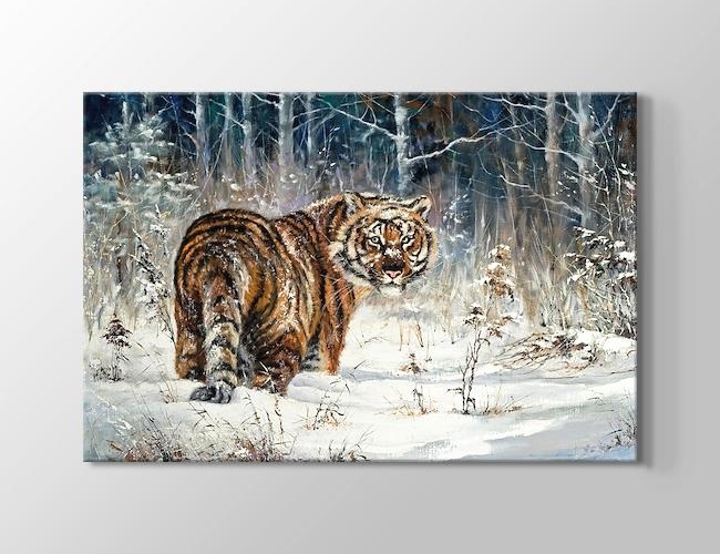 Bengal Tiger in Jungle Kanvas tablosu
