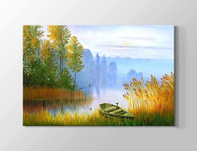 Lonely Boat Kanvas tablosu