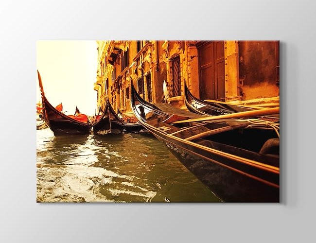 Venezia - Venedik - Gondol Kanvas tablosu