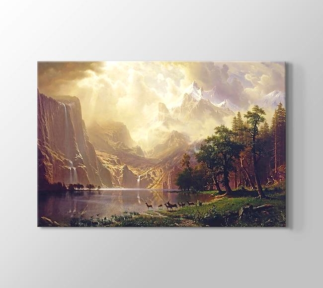  Albert Bierstadt Among the Sierra Nevada Mountains